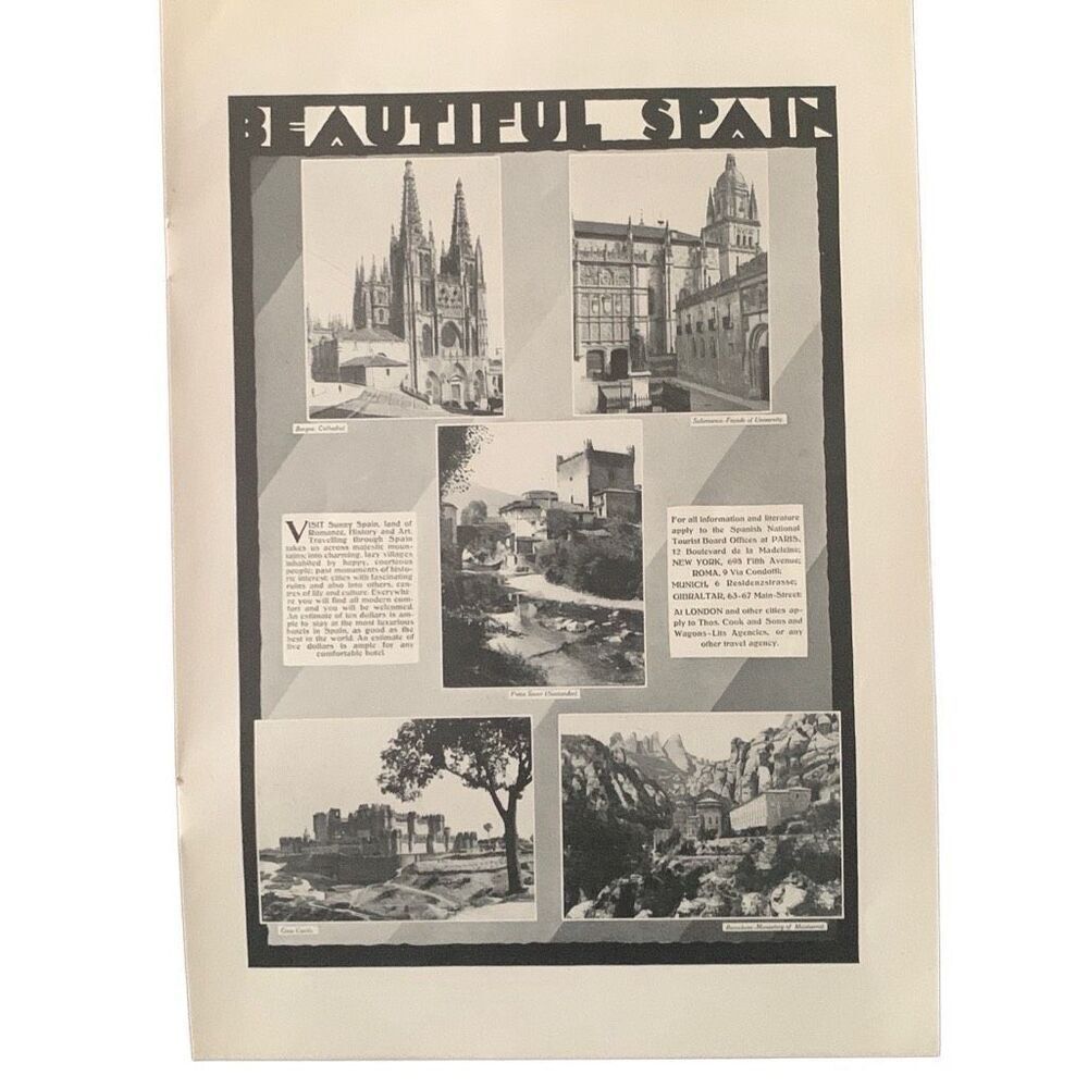 Vintage 1931 Spain Beautiful Spain Ad Advertisement